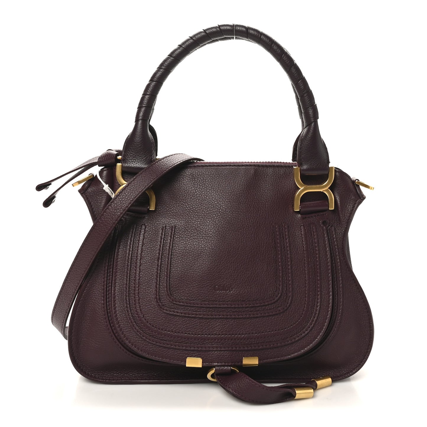 Calfskin Small Marcie Satchel Dimness Purple