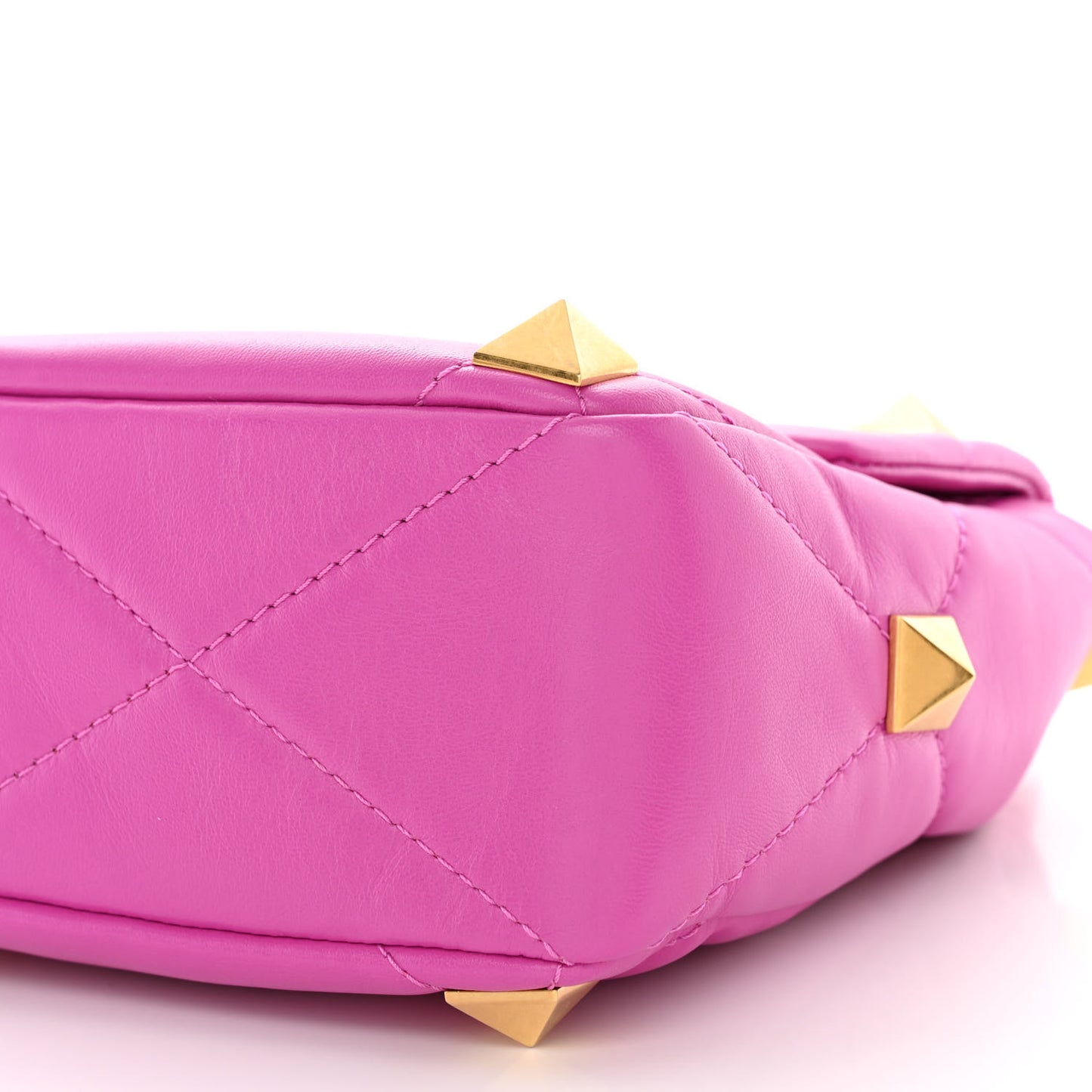 Nappa Large Roman Stud Shoulder Bag Radiant Orchid