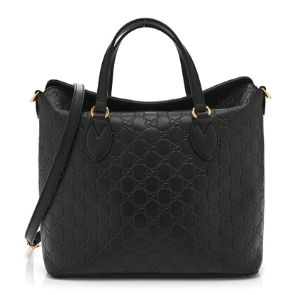 Gucci Guccissima Linea A Foldover Tote Black 1 of 13