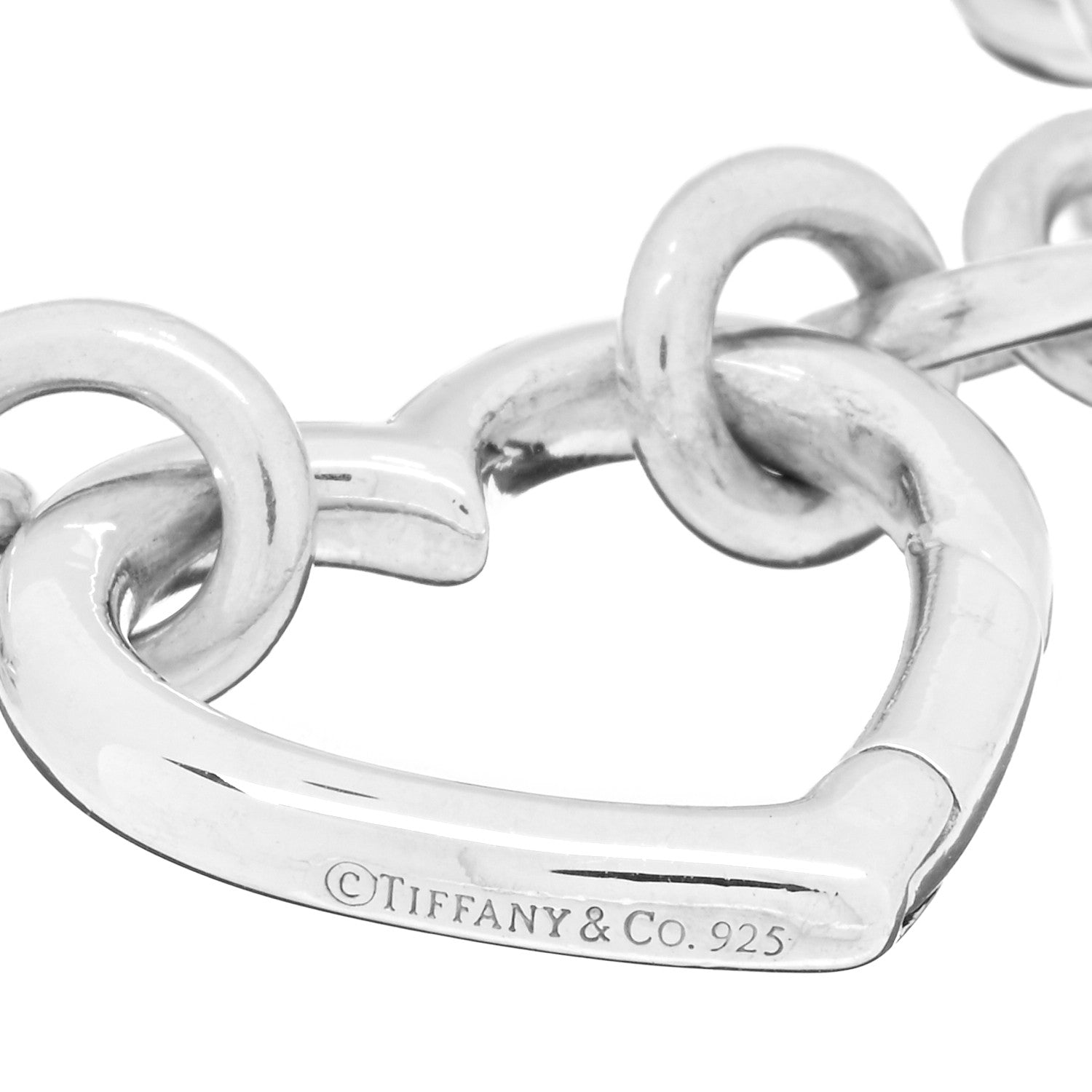 Tiffany Sterling Silver Open Heart Clasp Bracelet 3 of 3