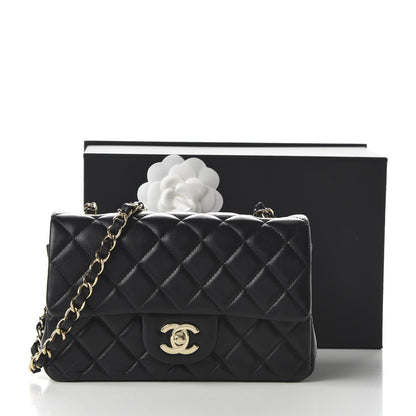Chanel Lambskin Quilted Mini Rectangular Flap Black 11 of 11