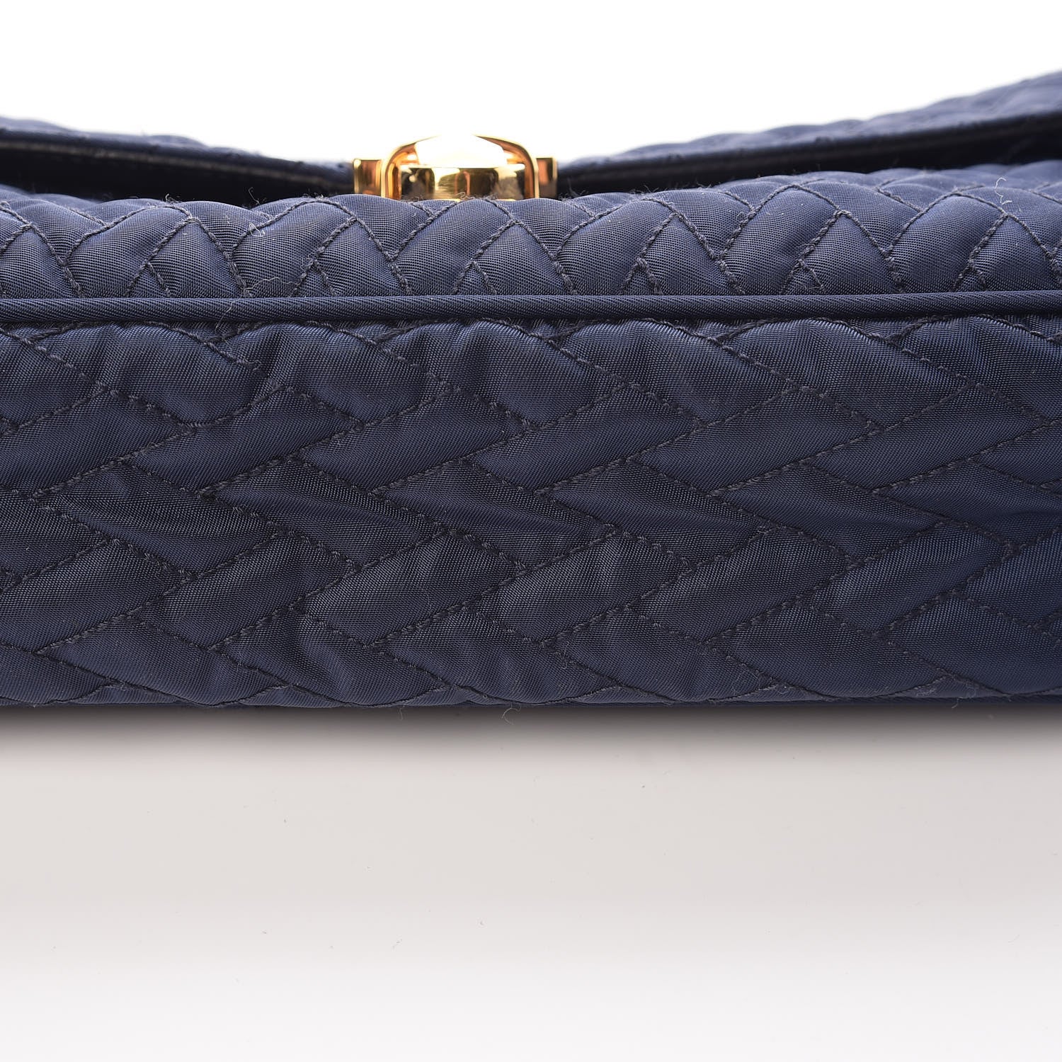Prada Nylon Tessuto Impuntu Quilted Flap Baltico 11 of 13