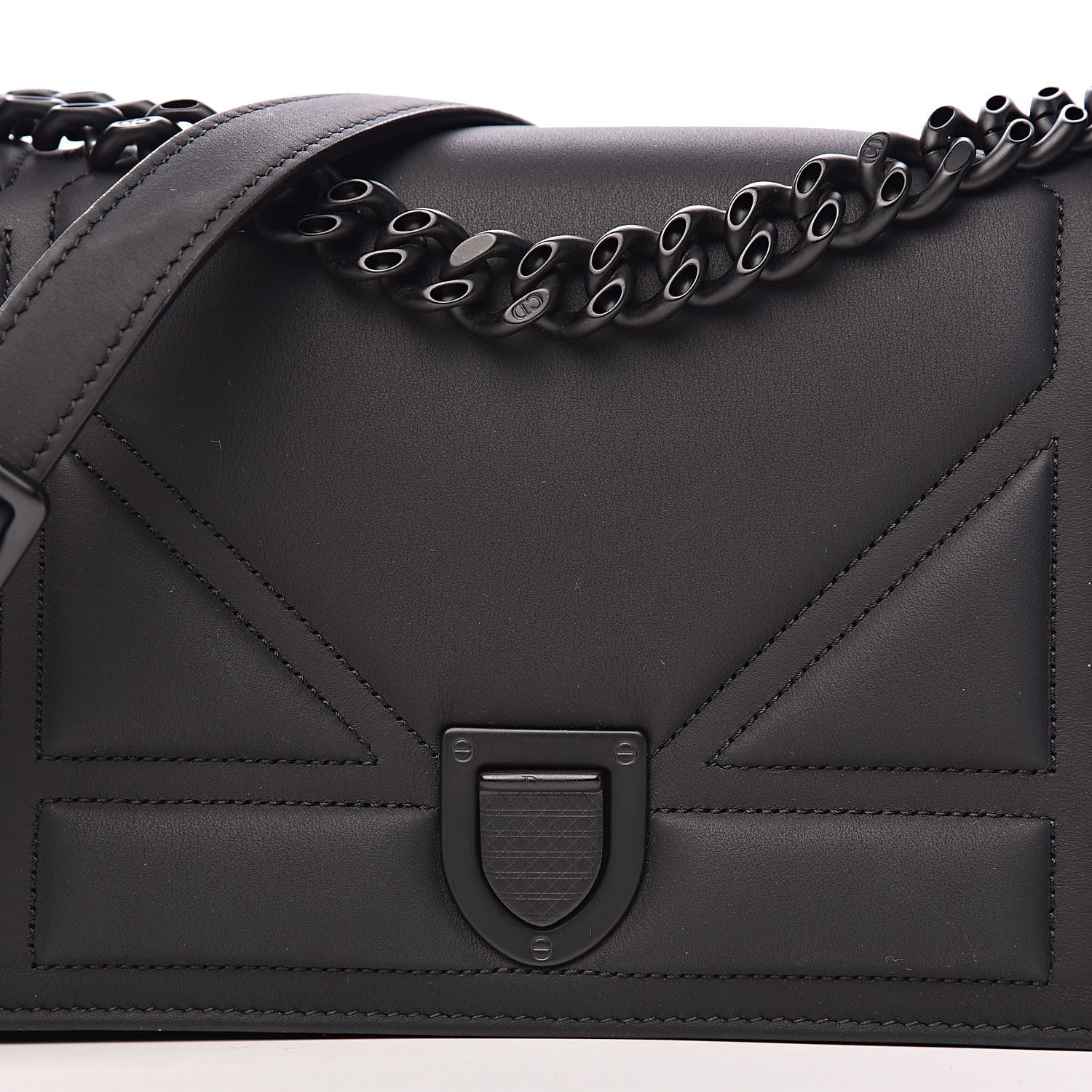 Christian Dior Ultra Matte Calfskin Small Diorama Flap Bag White Black 12 of 12