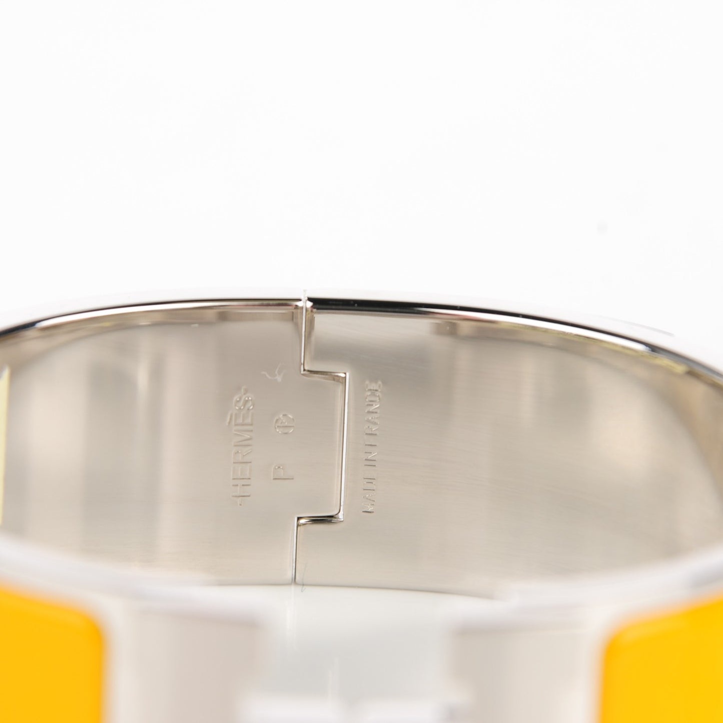 Enamel Wide Clic Clac H Bracelet PM Jaune Citrone