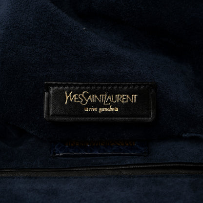 Saint Laurent Snakeskin Oversized Muse Blue 6 of 10