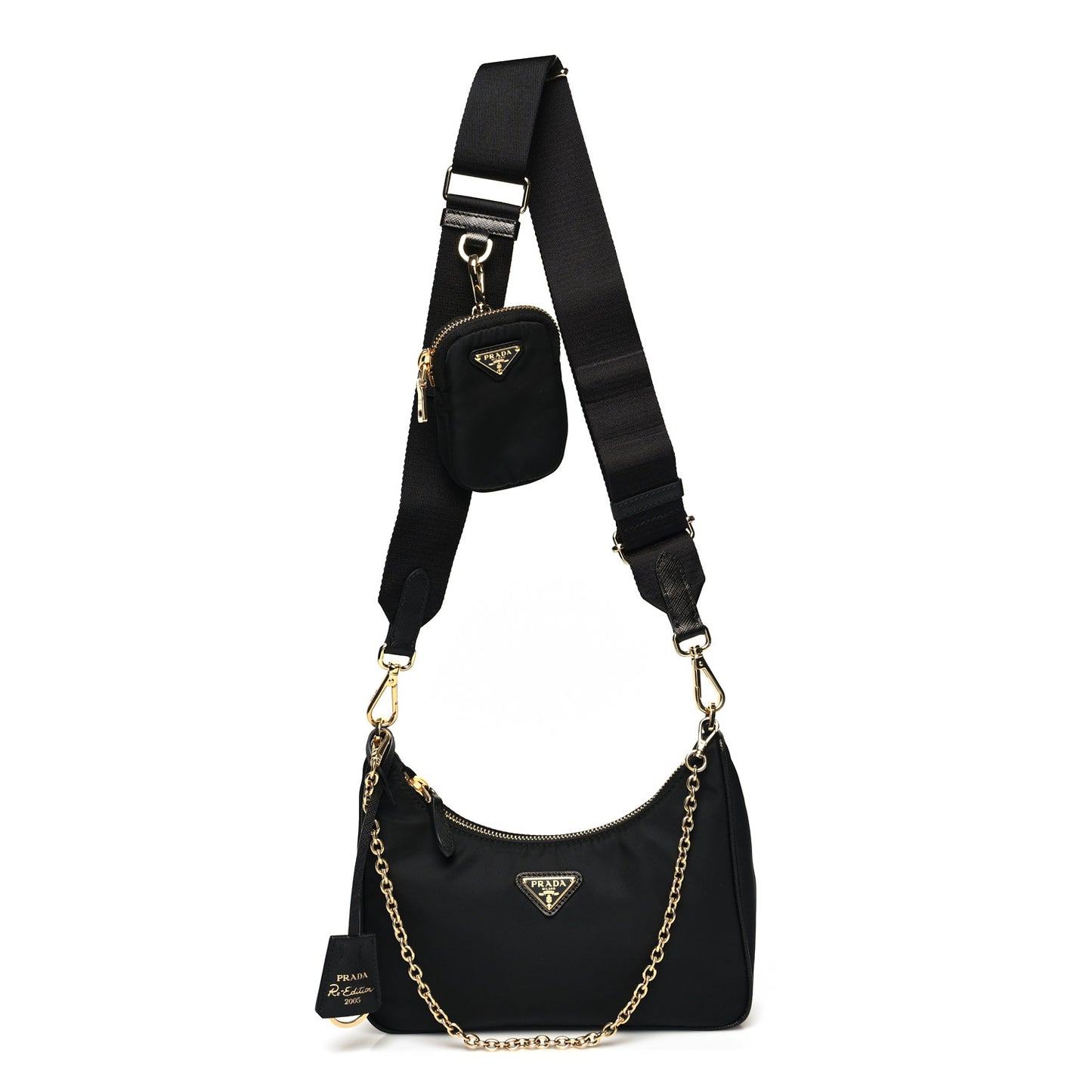 Nylon Re-Edition 2005 Shoulder Bag Black