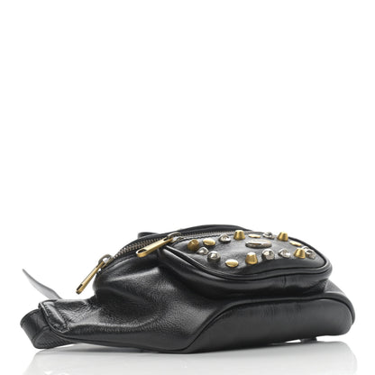 Gucci Calfskin Ophidia Studs Belt Bag Black 4 of 10