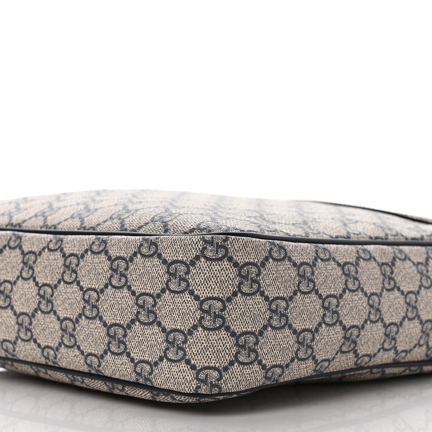 GG Plus Monogram Selleria Calfskin Medium Messenger Bag Beige Blue