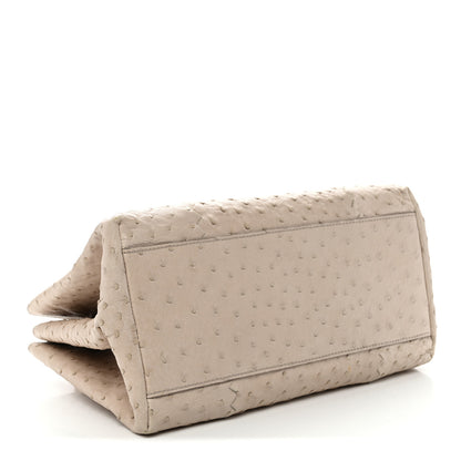 Bottega Veneta Ostrich Small Roma Tote Limestone 4 of 11