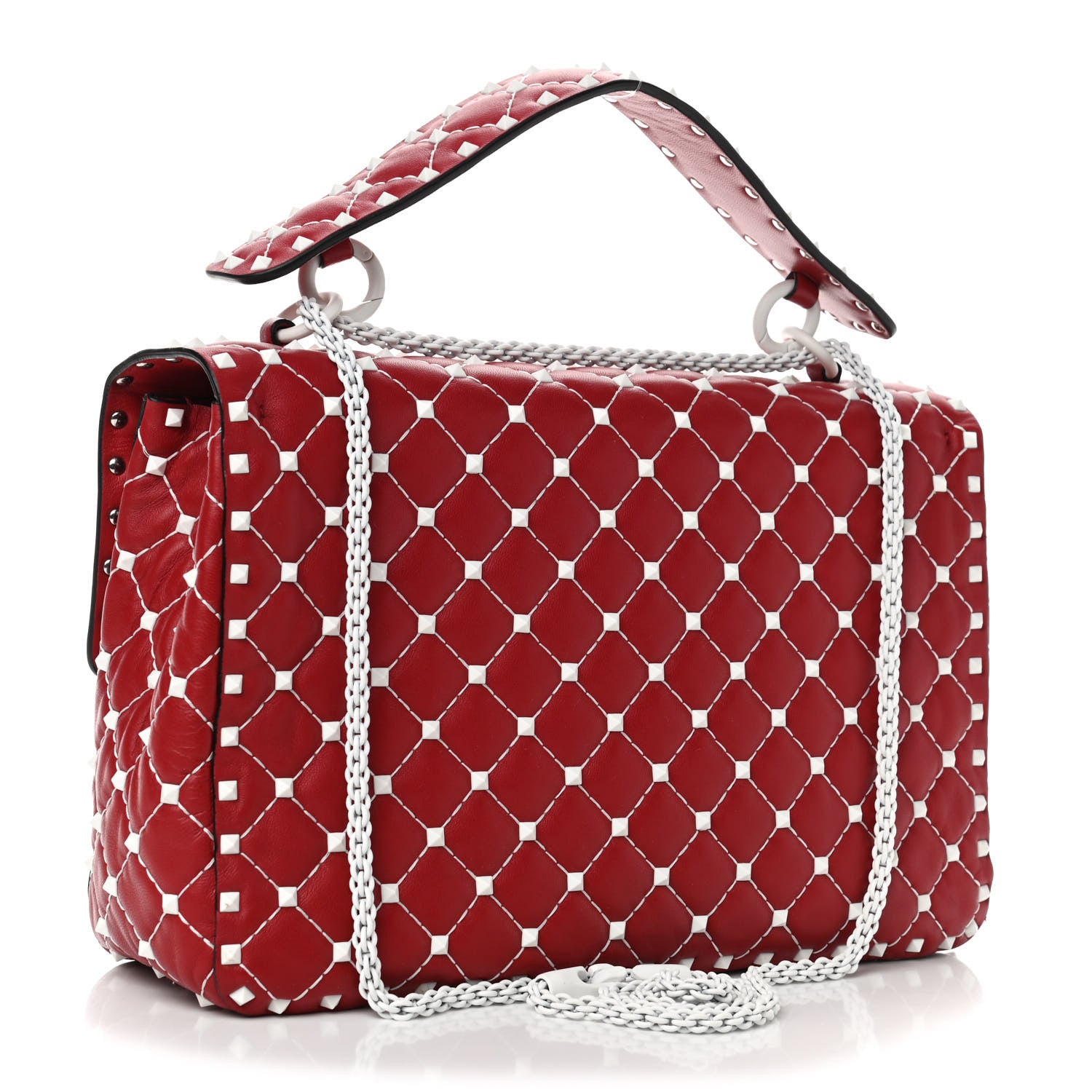 Valentino Garavani Lambskin Large Free Rockstud Spike Shoulder Bag Rosso Valentino 2 of 5