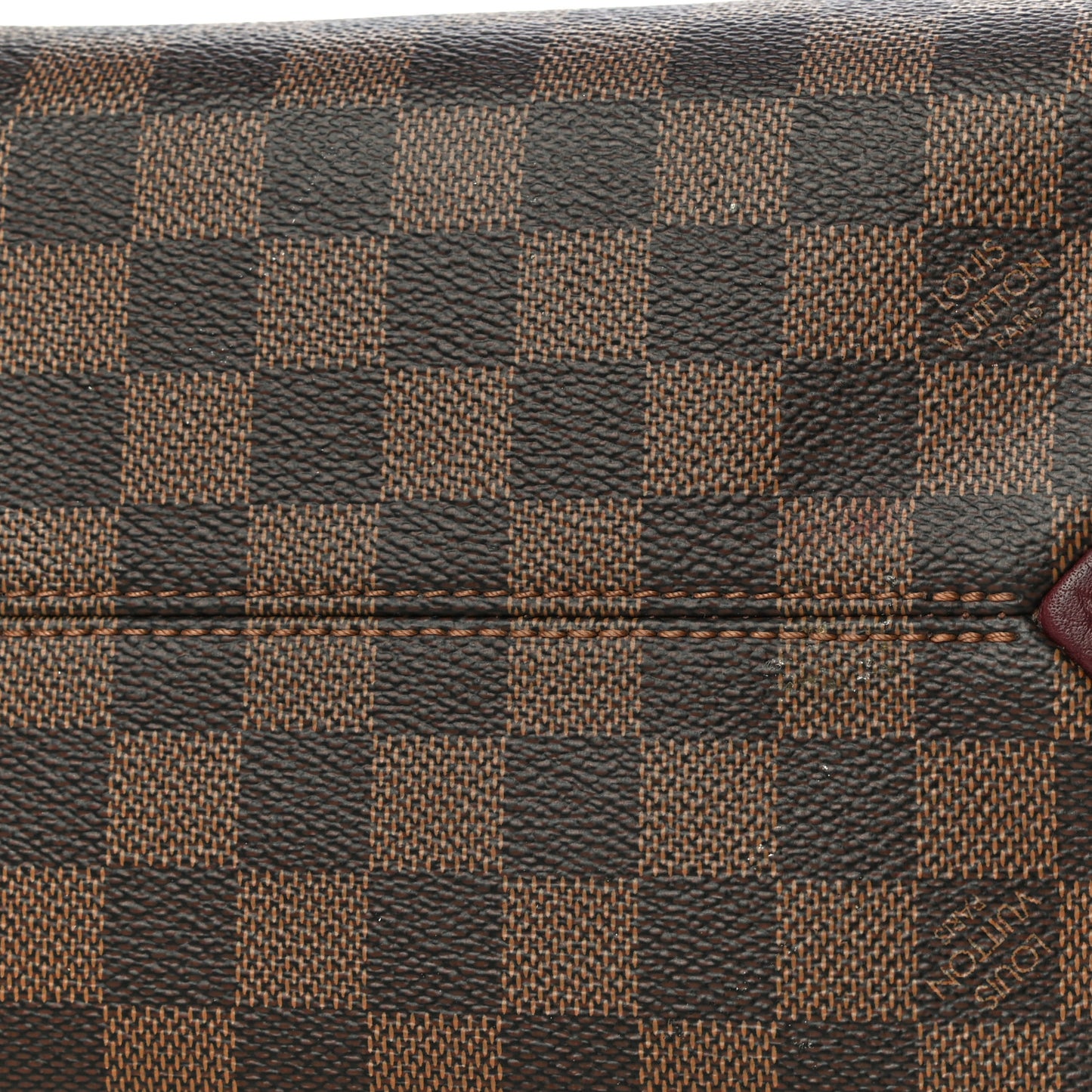 Damier Ebene Cuir Taurillon Brittany Bordeaux