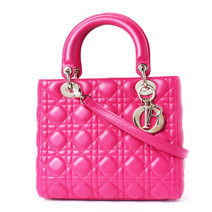 Christian Dior Lambskin Cannage Medium Lady Dior Pink 1 of 5