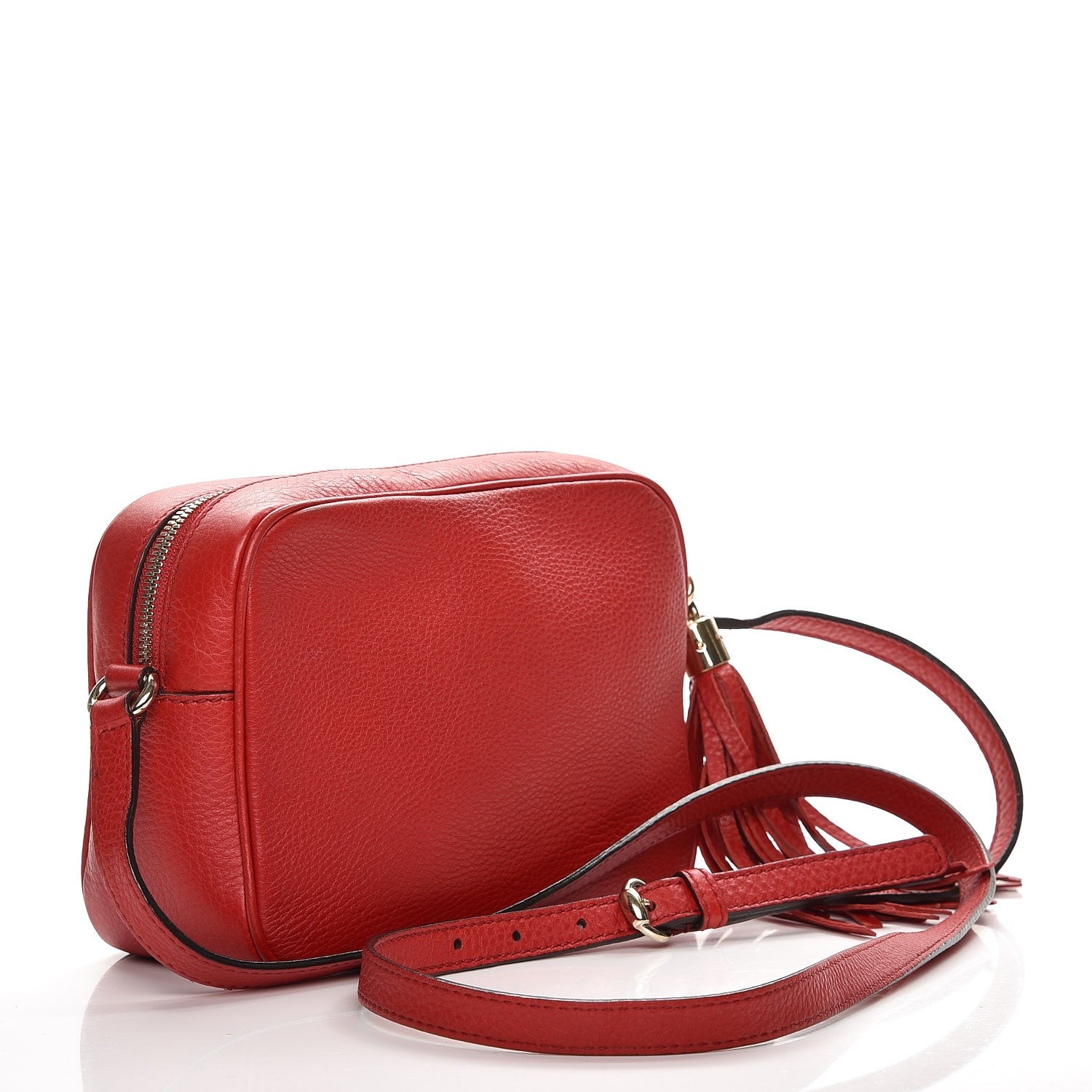 Gucci Pebbled Calfskin Small Soho Disco Bag Tabasco Red 3 of 8