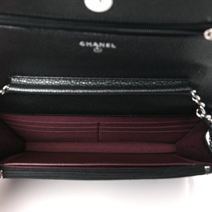Chanel Caviar Quilted Wallet on Chain WOC Black 5 of 12