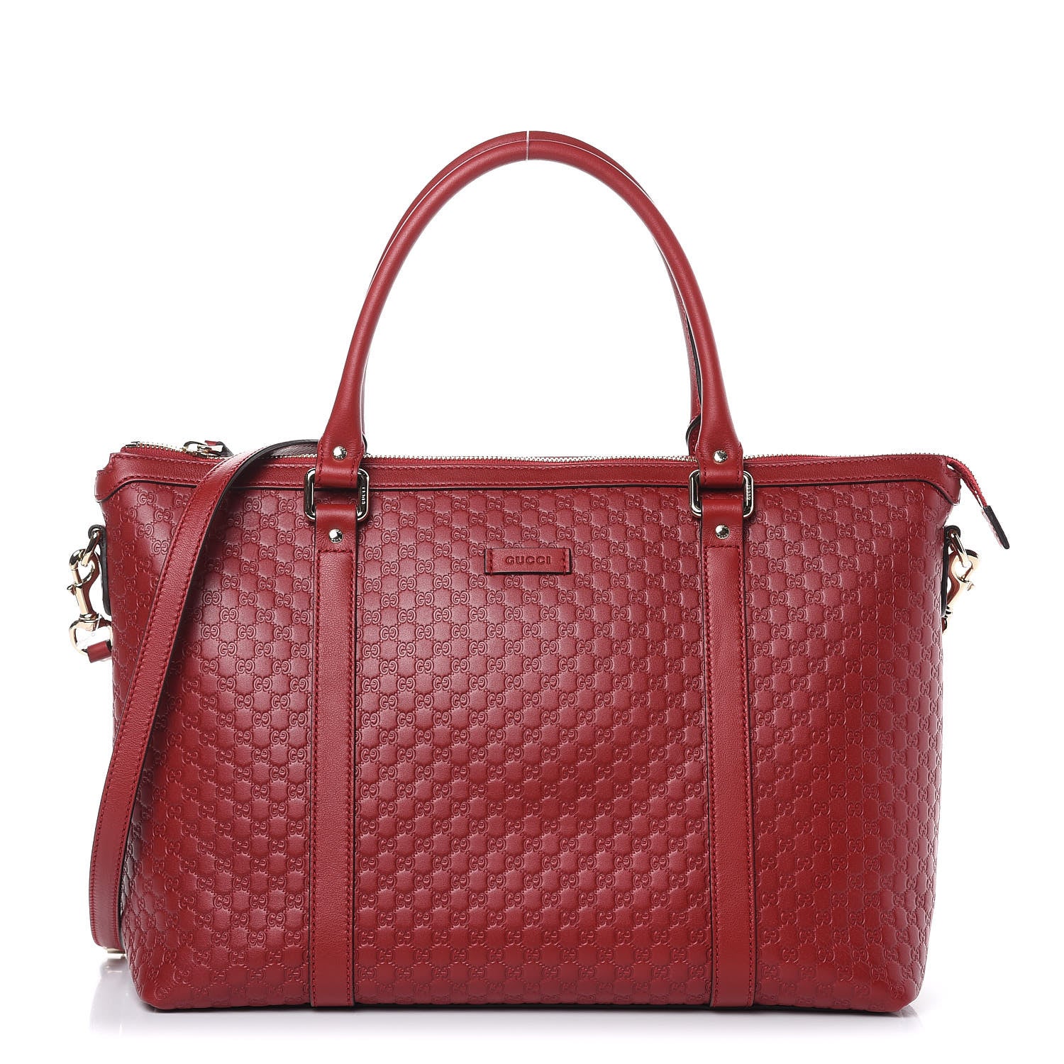 Gucci Soft Microguccissima Medium Zippered Satchel Rosso 1 of 10
