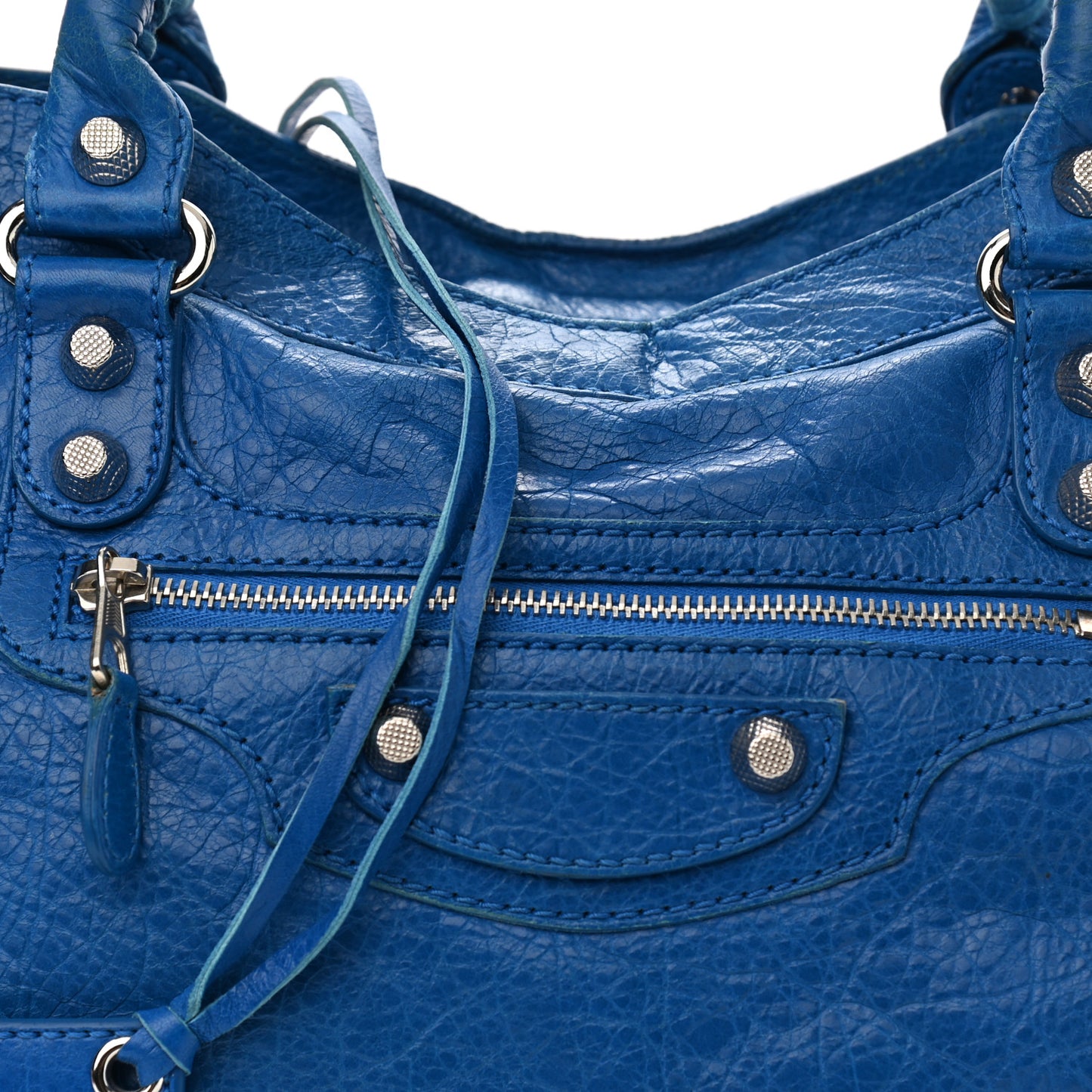 Agneau Giant 12 Silver Hardware City Bleu Lazuli