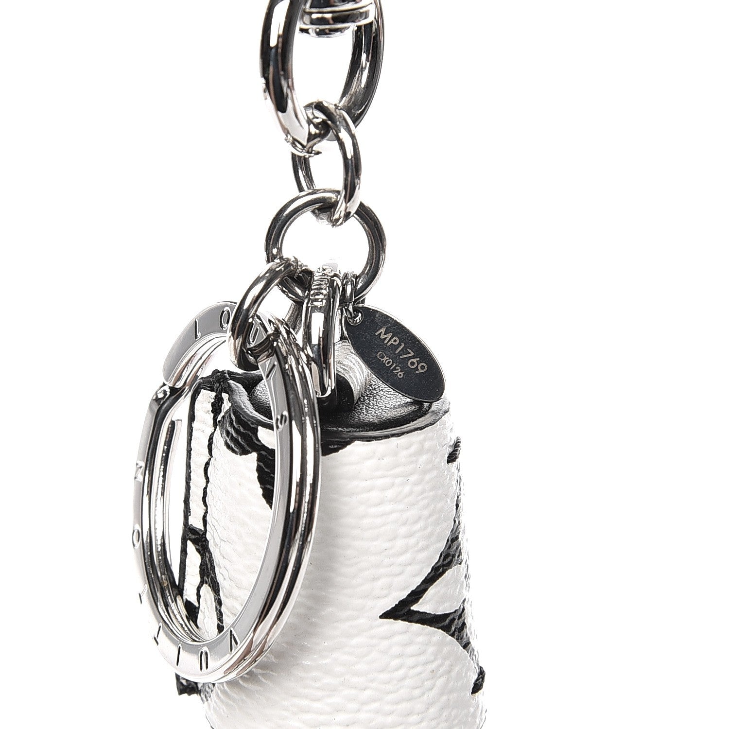 Louis Vuitton Monogram Tassel Bag Charm White 3 of 5