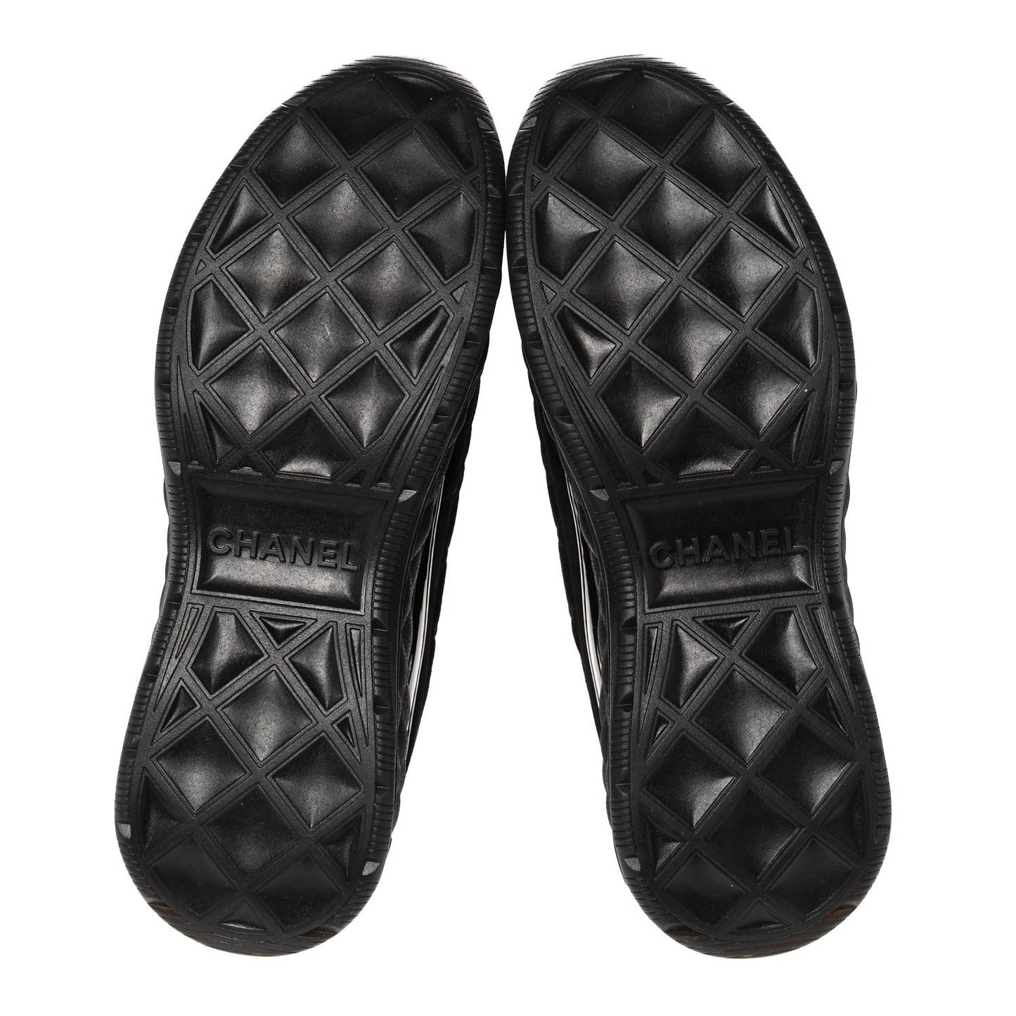 Suede Calfskin Mixed Fibers CC Sneakers 38 Black