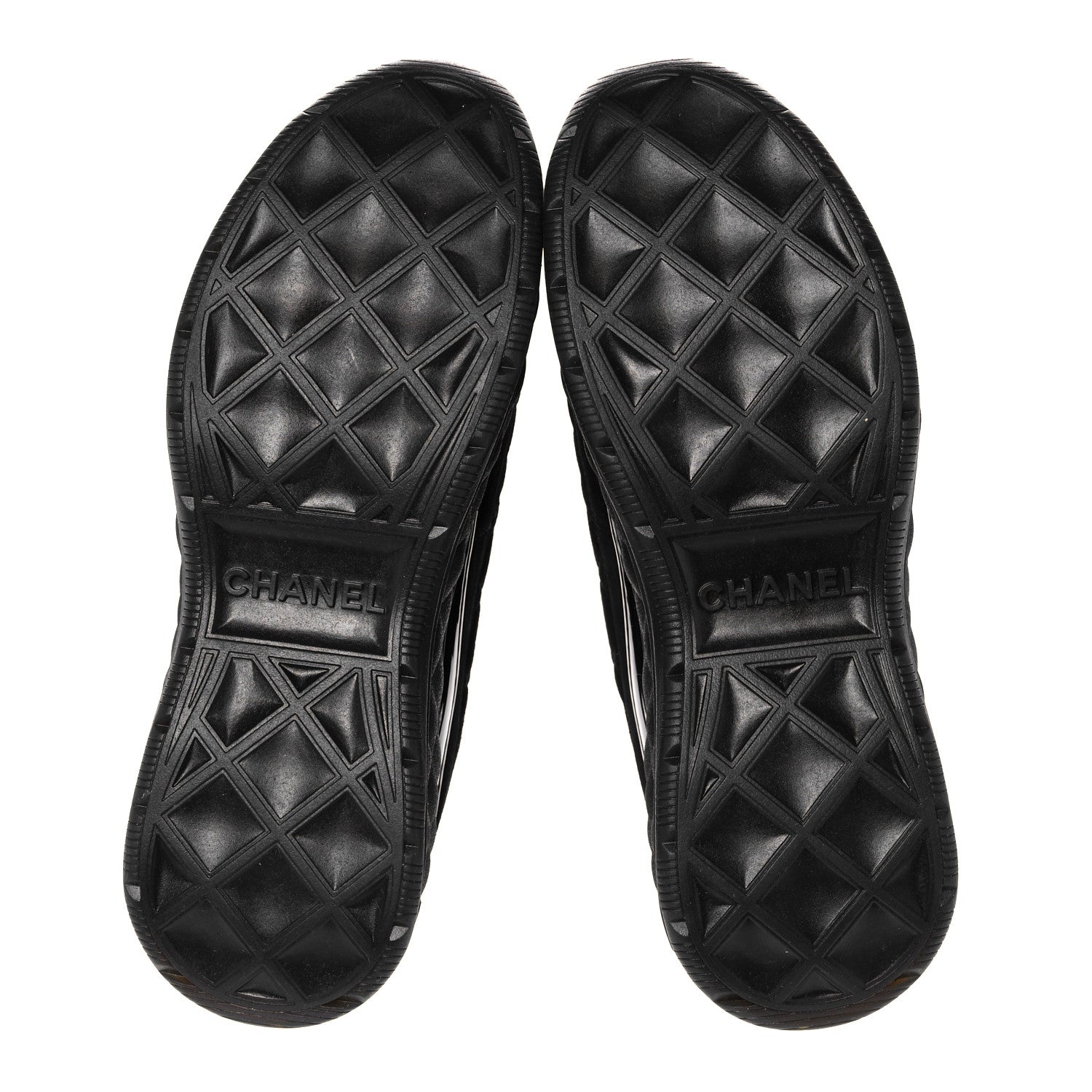Chanel Suede Calfskin Mixed Fibers CC Sneakers 38 Black 5 of 8