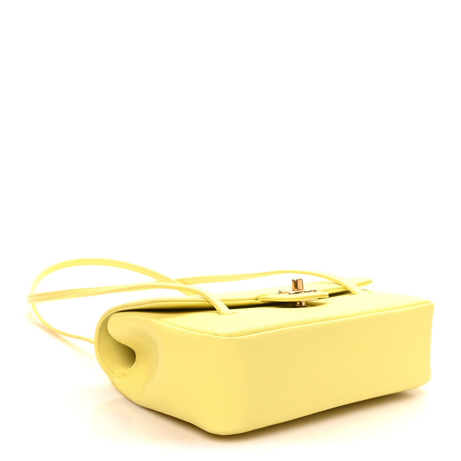 Chanel Shiny Caviar Preppy Coco Small Flap Light Yellow 4 of 10