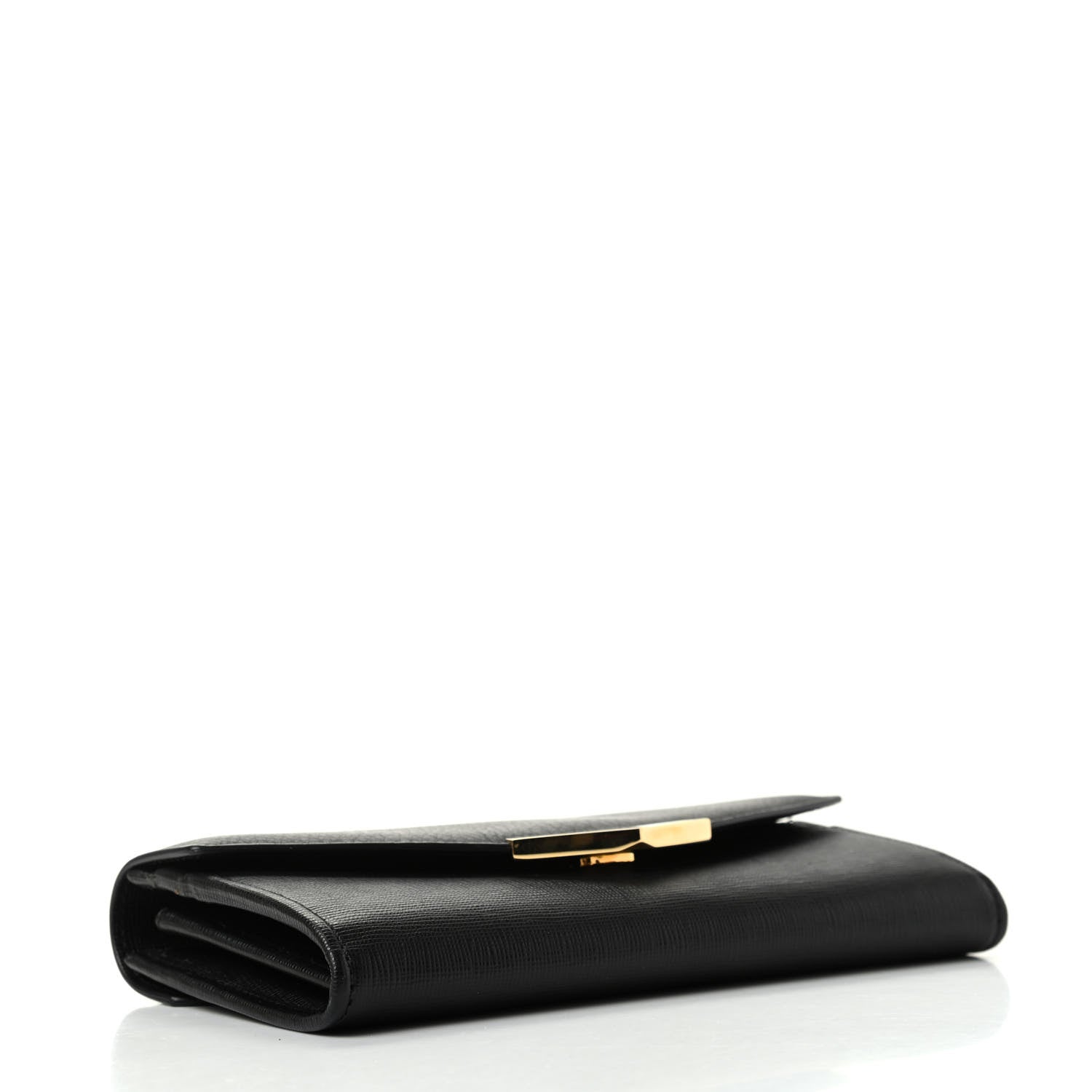 Fendi Vitello Elite Flamingo 2Jours Continental Wallet Black 4 of 7