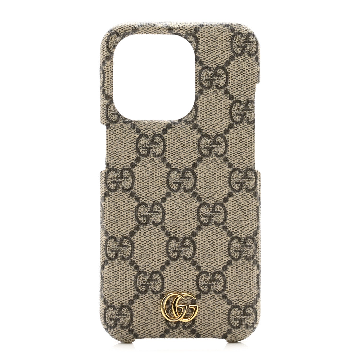 Gucci GG Supreme Monogram Ophidia iPhone 15 Pro Phone Case Beige Ebony 1 of 6