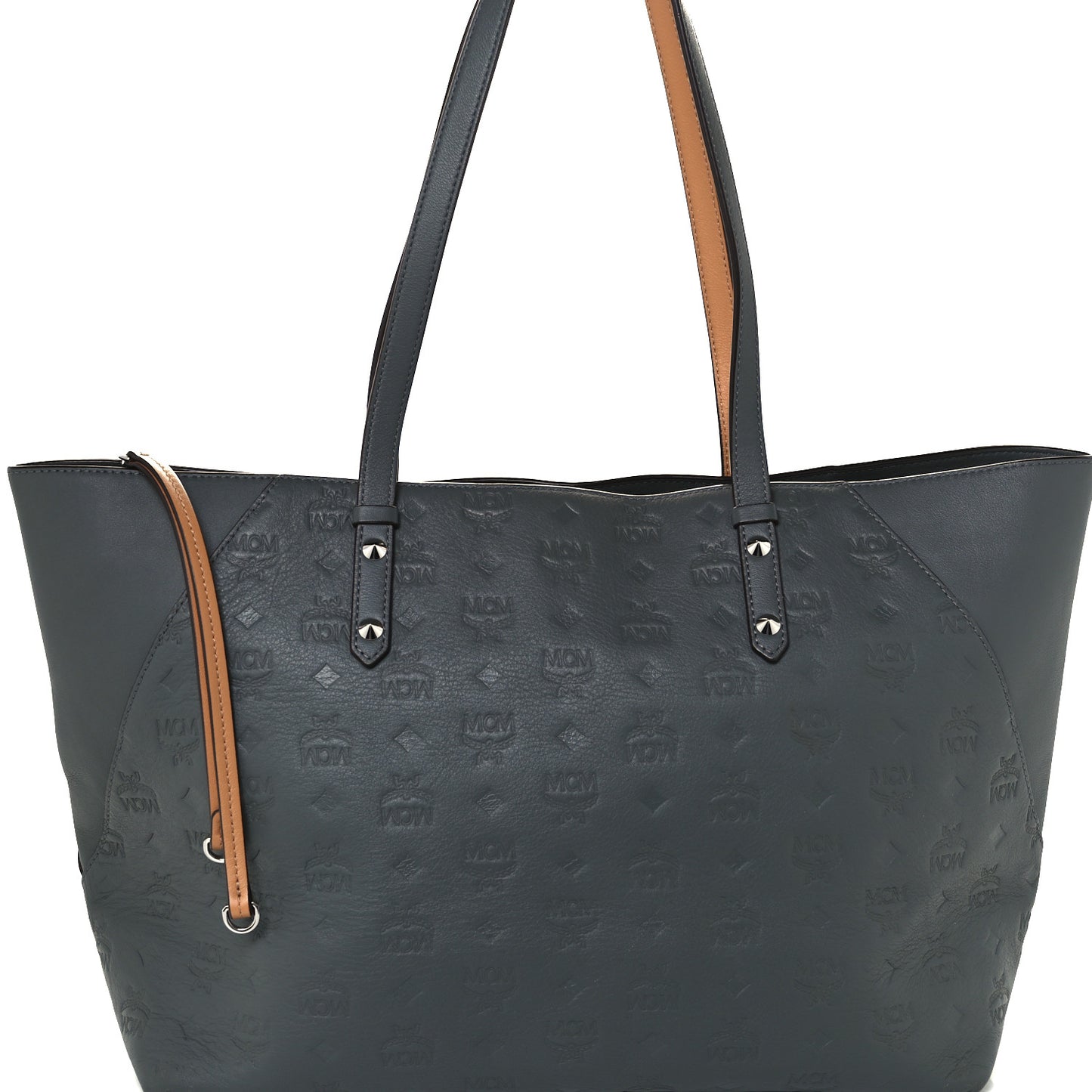 Calfskin Ottomar Monogram Medium Klara Shopper Tote Charcoal