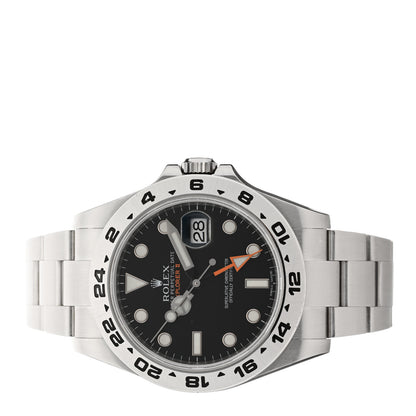 Rolex Stainless Steel 42mm Oyster Perpetual Date Explorer II Watch Black 216570 2 of 4