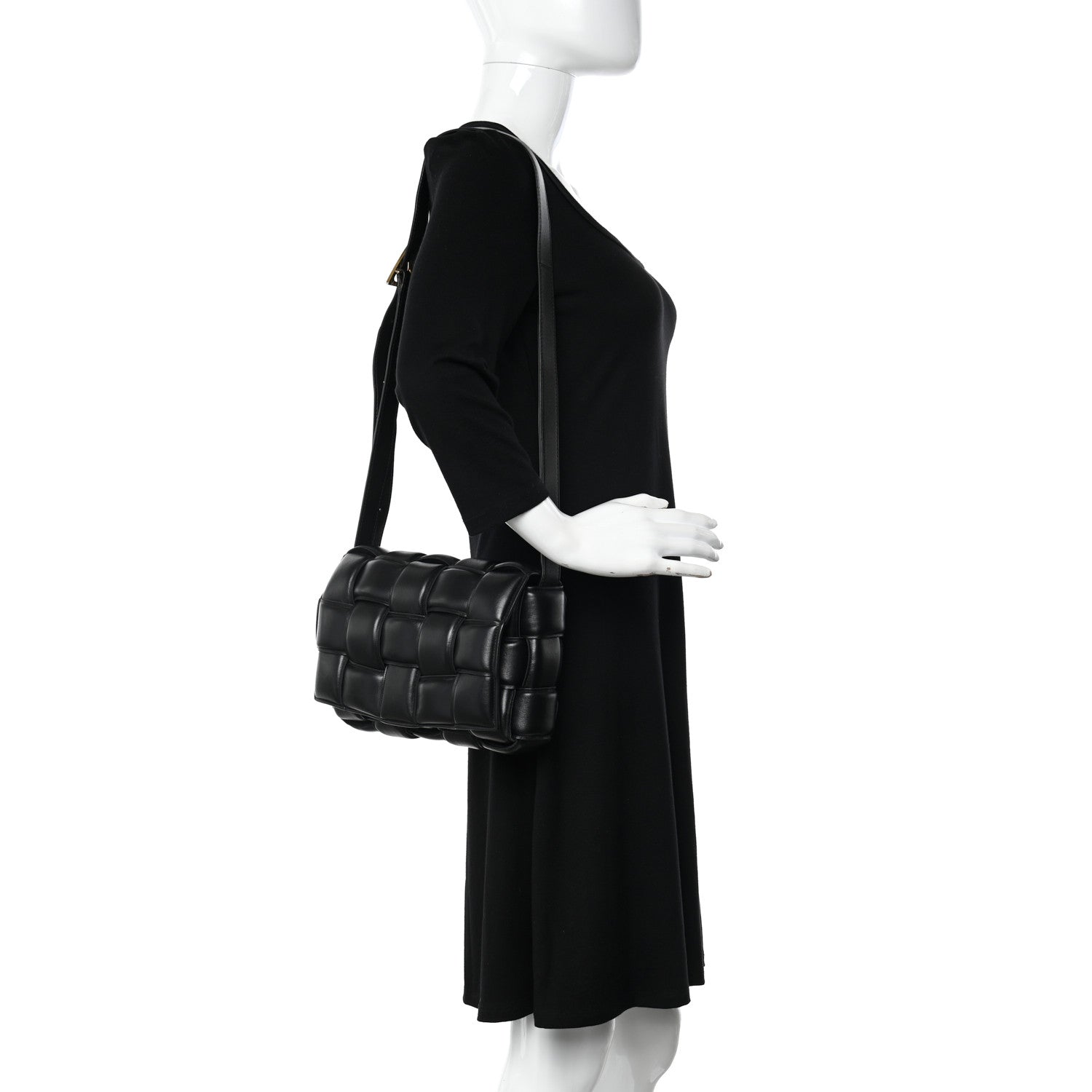 Bottega Veneta Nappa Maxi Intreccio Padded Cassette Crossbody Bag Black 2 of 9