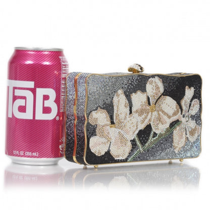 Judith Leiber Swarovski Crystal Flower Clutch 2 of 9