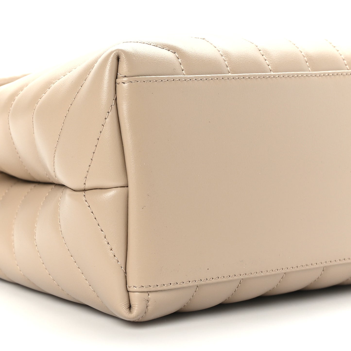 Calfskin Y Quilted Monogram Medium Loulou Chain Satchel Dark Beige