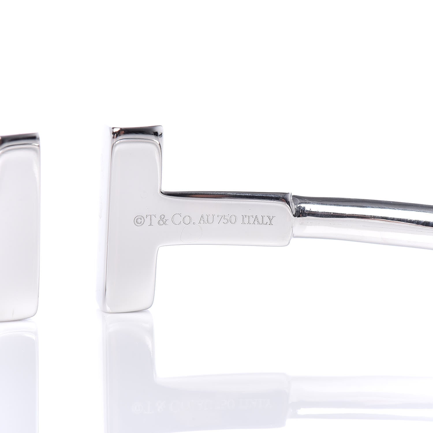 Tiffany 18K White Gold Blue Sapphire T Wire Bracelet 4 of 4