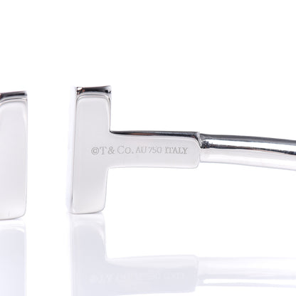 Tiffany 18K White Gold Blue Sapphire T Wire Bracelet 4 of 4