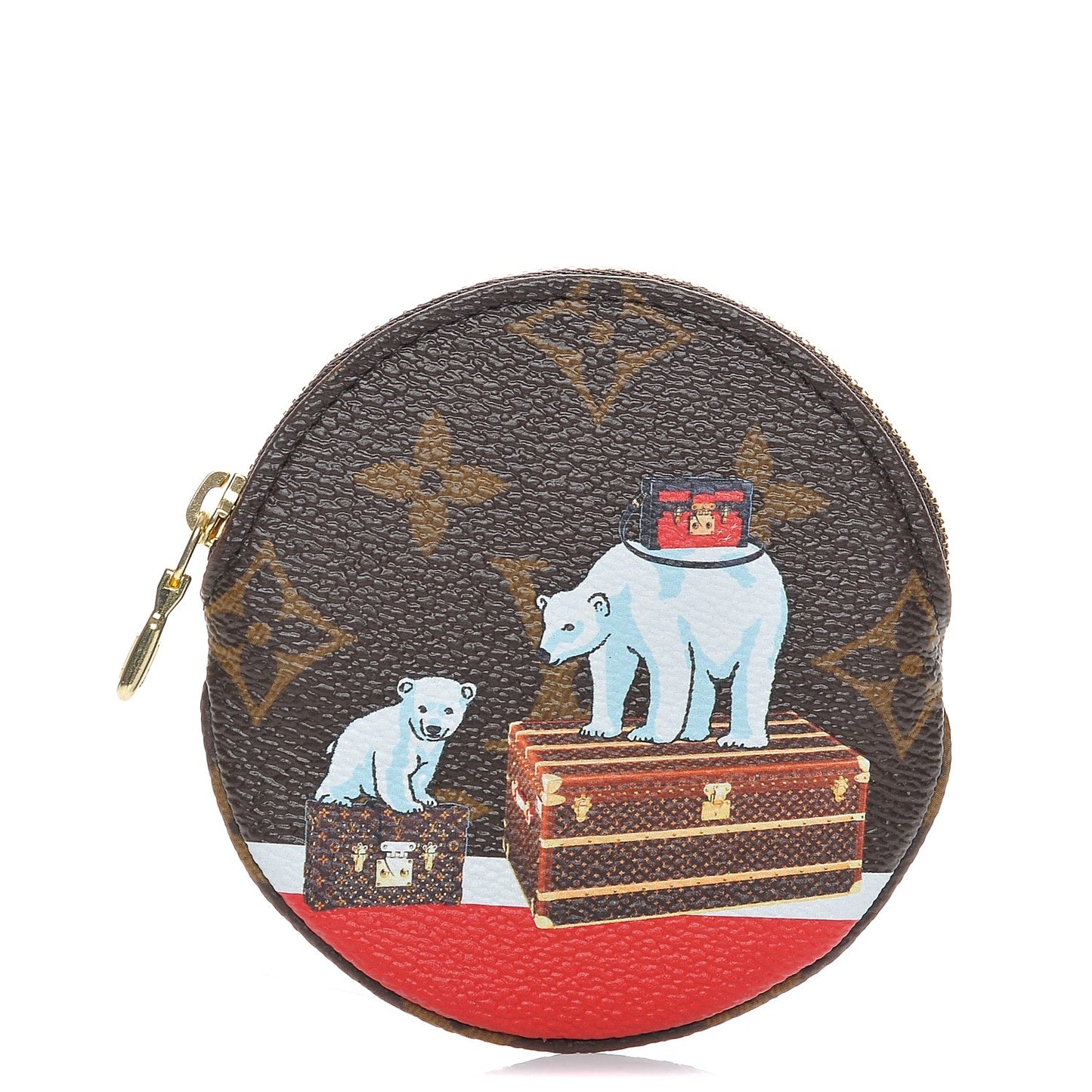 Monogram 2017 Christmas Animation Round Coin Purse