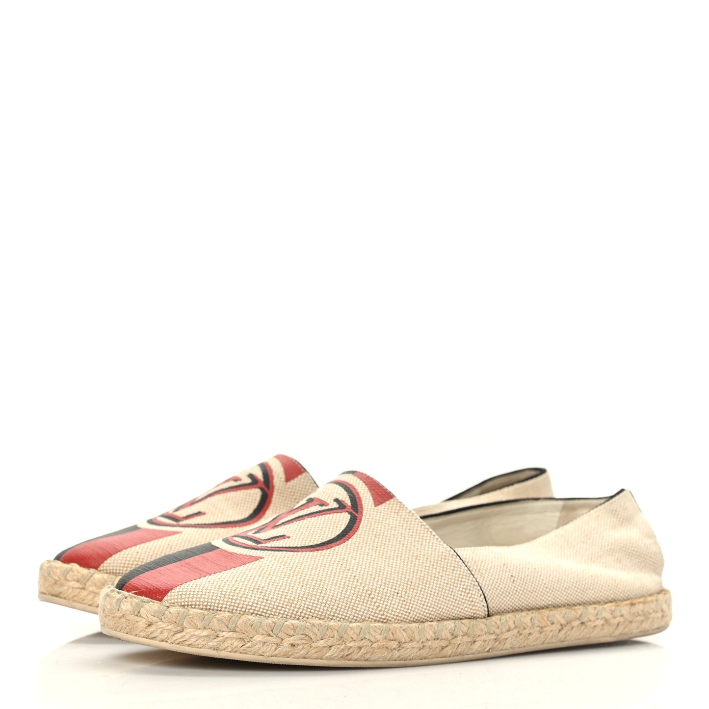 Canvas Postcard Espadrille Flats 38 Ecru