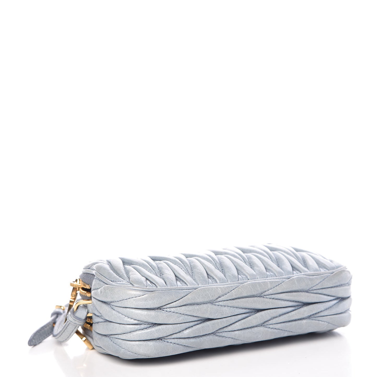 Nappa Matelasse Double Zip Pochette Clutch Nube