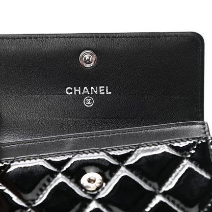 Chanel Patent Quilted Flap Card Holder So Black 5 of 8