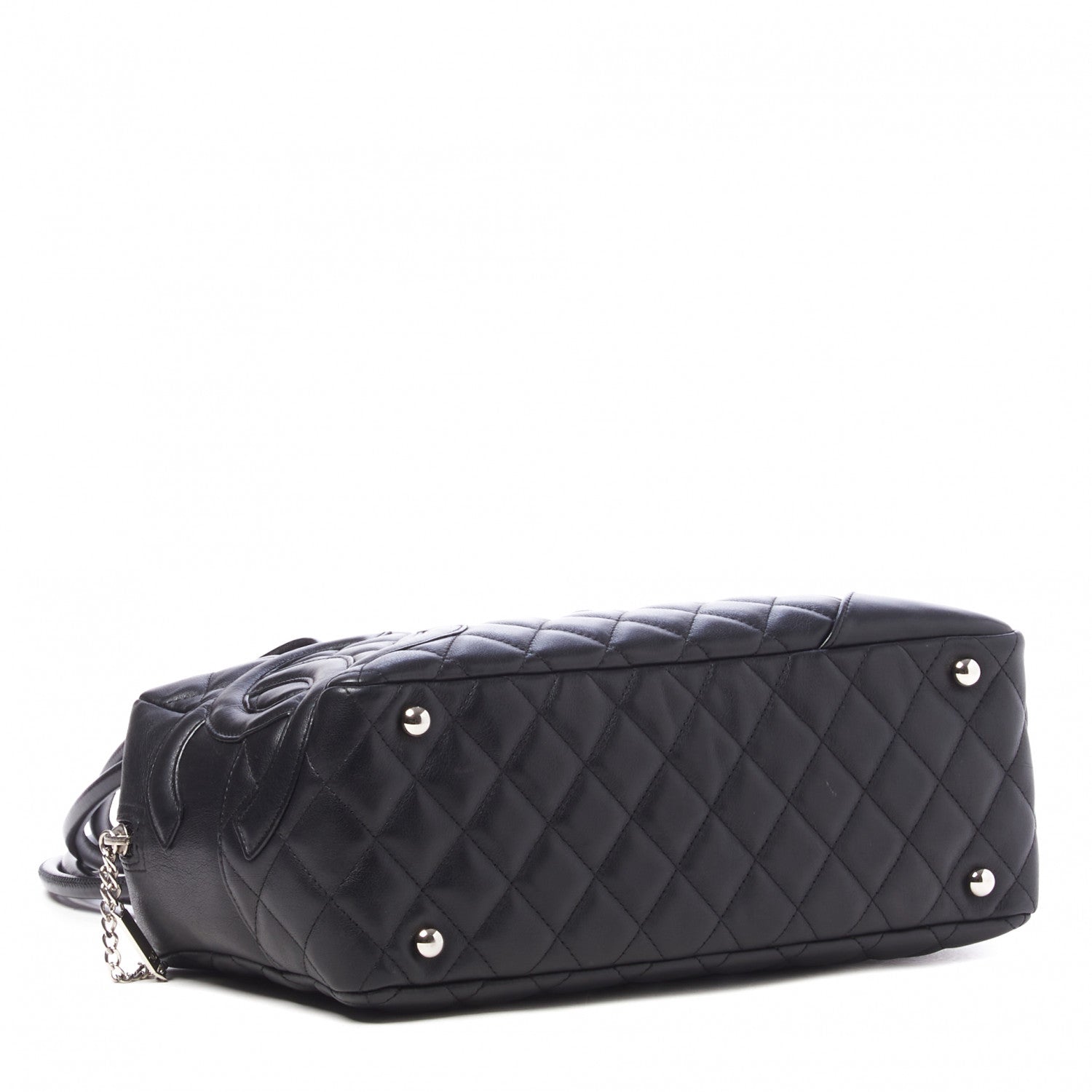 Chanel Calfskin Quilted Large Cambon Bowler Black 4 of 9