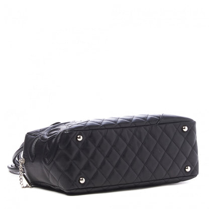 Chanel Calfskin Quilted Large Cambon Bowler Black 4 of 9