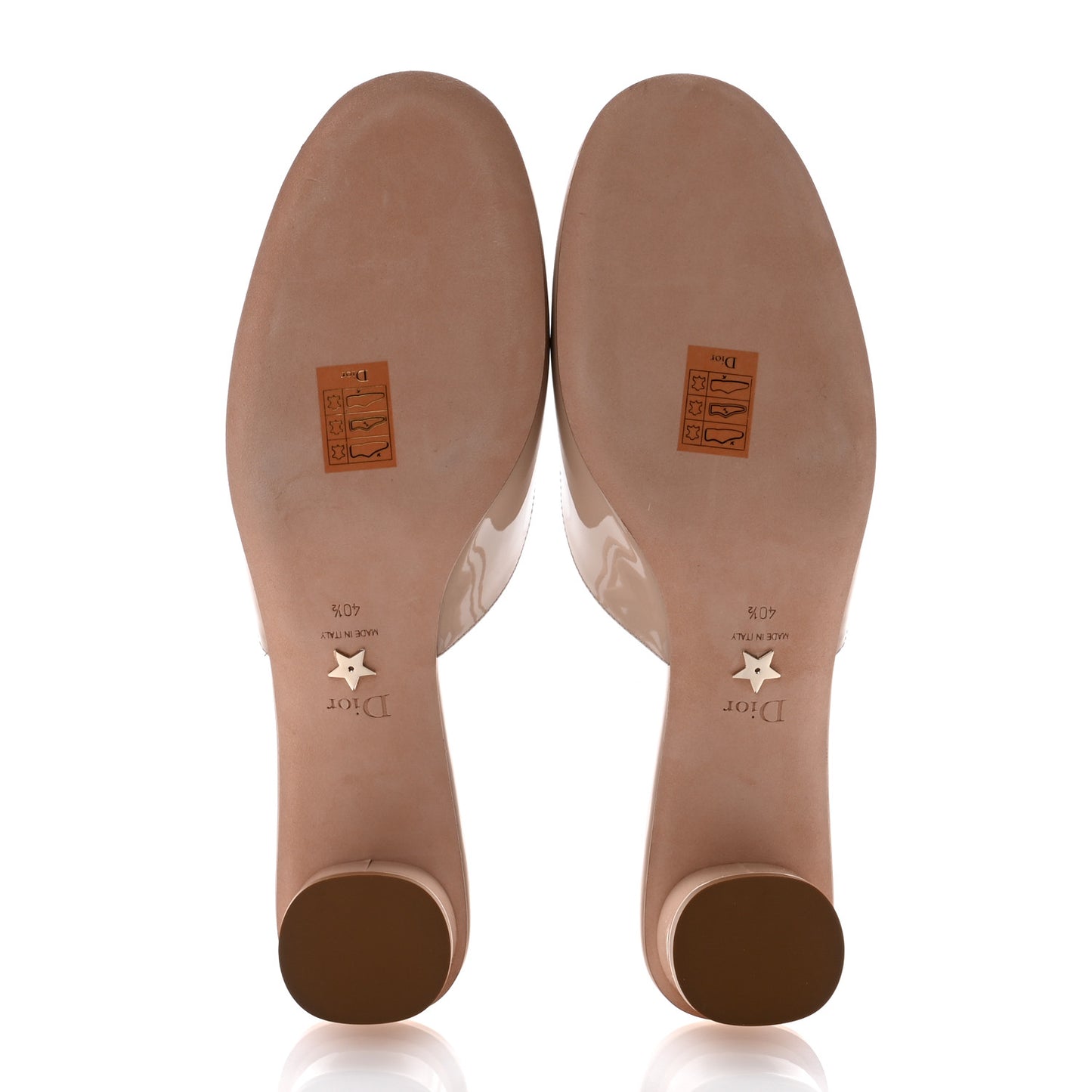 Patent Dior Day Slingback 35mm Pumps 40.5 Nude