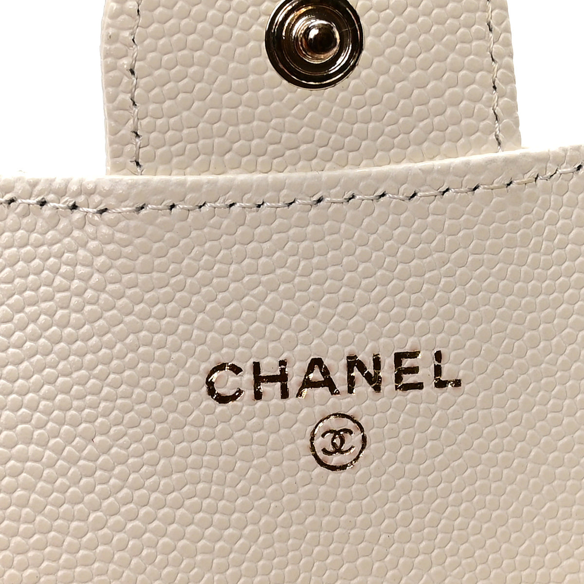 Chanel Caviar Quilted Flap Card Holder Wallet White 11 of 18
