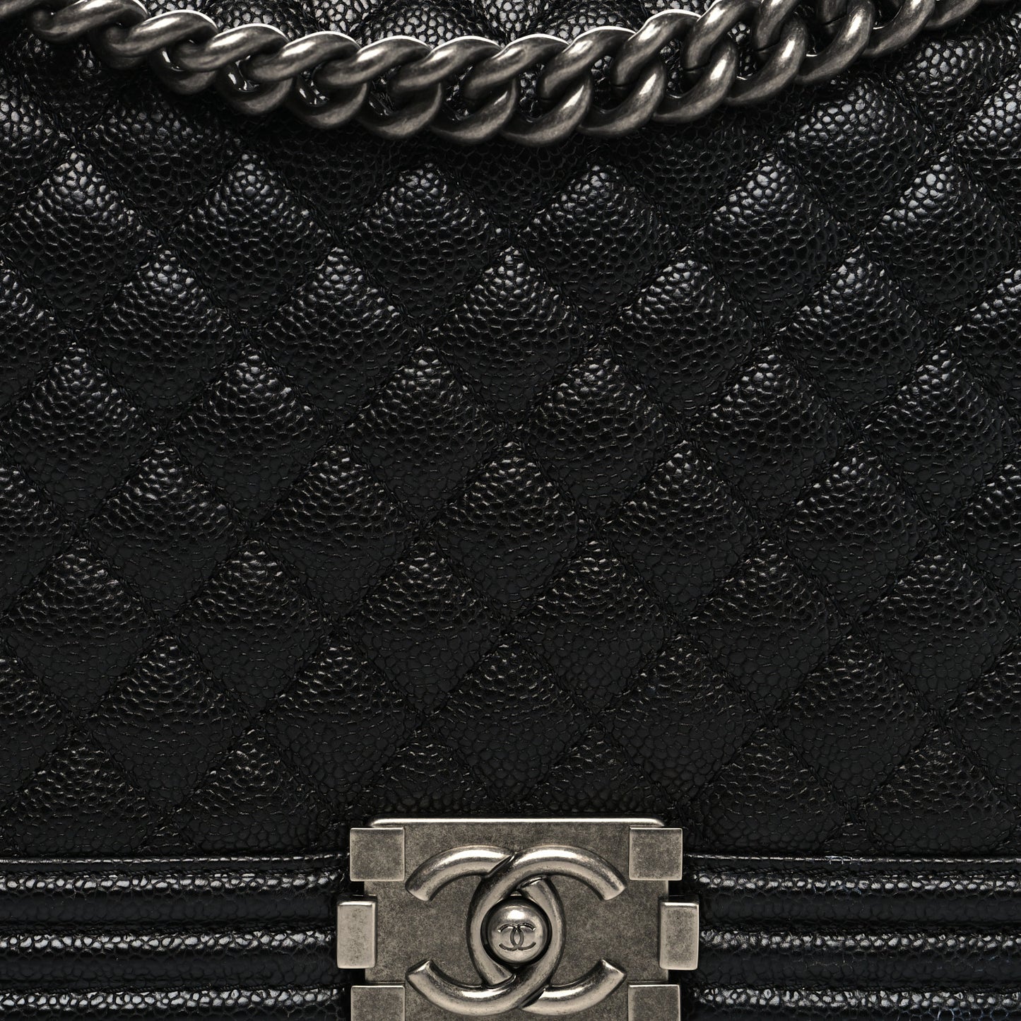 Caviar Quilted New Medium Boy Flap Black