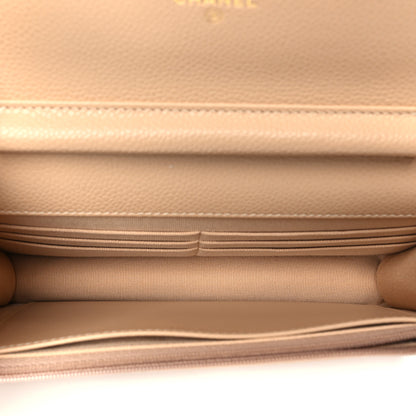 Chanel Caviar Quilted Wallet on Chain WOC Beige 5 of 12