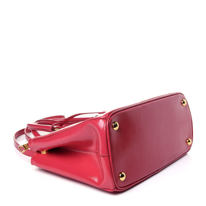 Prada Saffiano Vernice Small Galleria Double Zip Tote Peonia 5 of 11