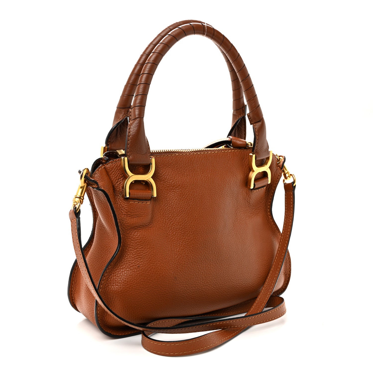 Chloe Calfskin Small Marcie Satchel Tan 3 of 13