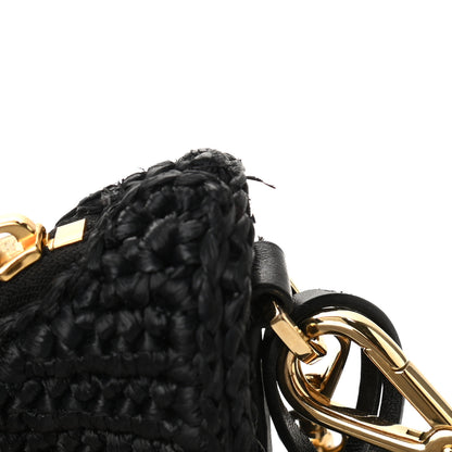 Prada Yarn Raffia Effect Crochet Re-Edition 2005 Shoulder Bag Black 10 of 10