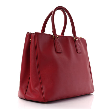 Prada Saffiano Lux Large Galleria Double Zip Tote Fuoco 3 of 11