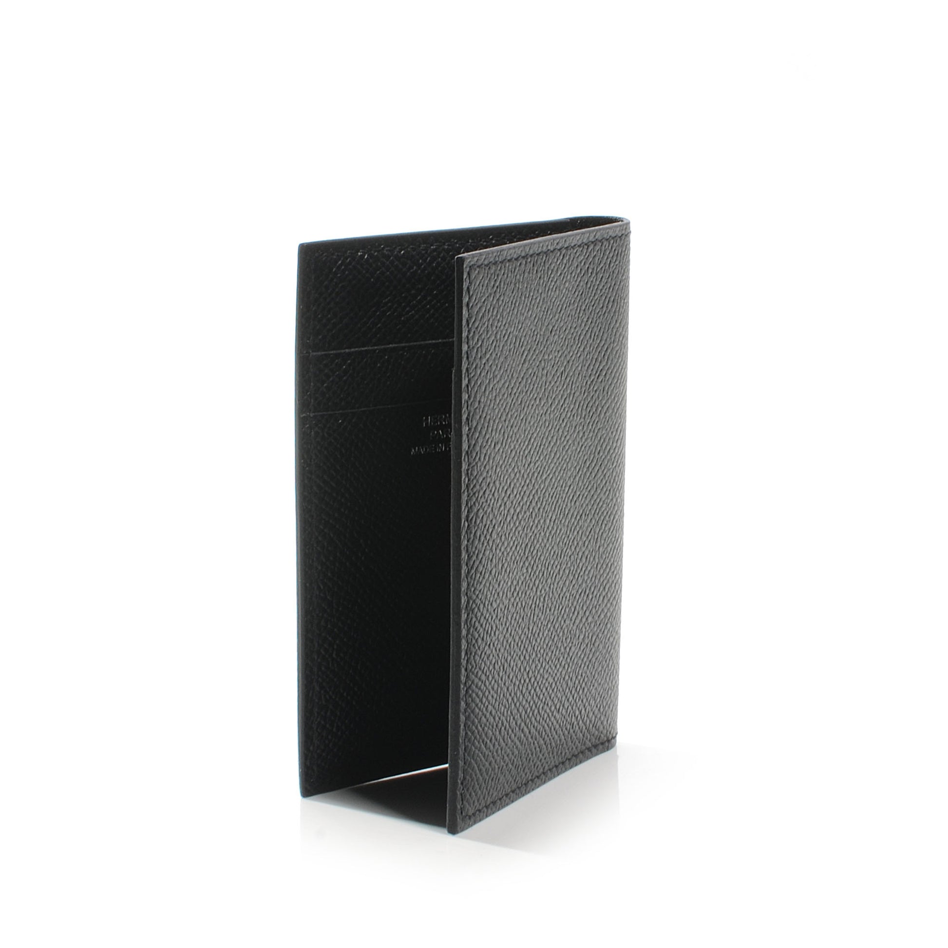 Hermes Epsom MC2 Euclide Card Holder Case Wallet Black 3 of 7