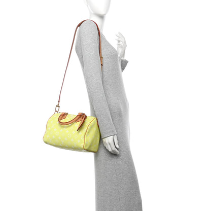 Louis Vuitton Calfskin Monogram Speedy P9 Bandouliere 25 Lemonade Yellow 2 of 12