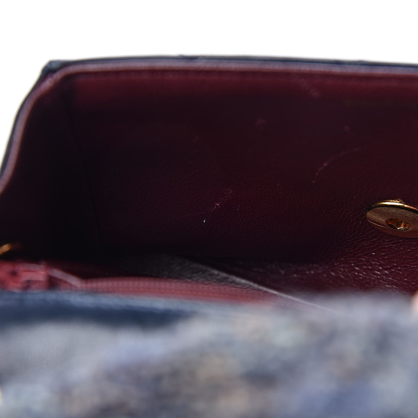 Lambskin Quilted Mini Square Flap Navy